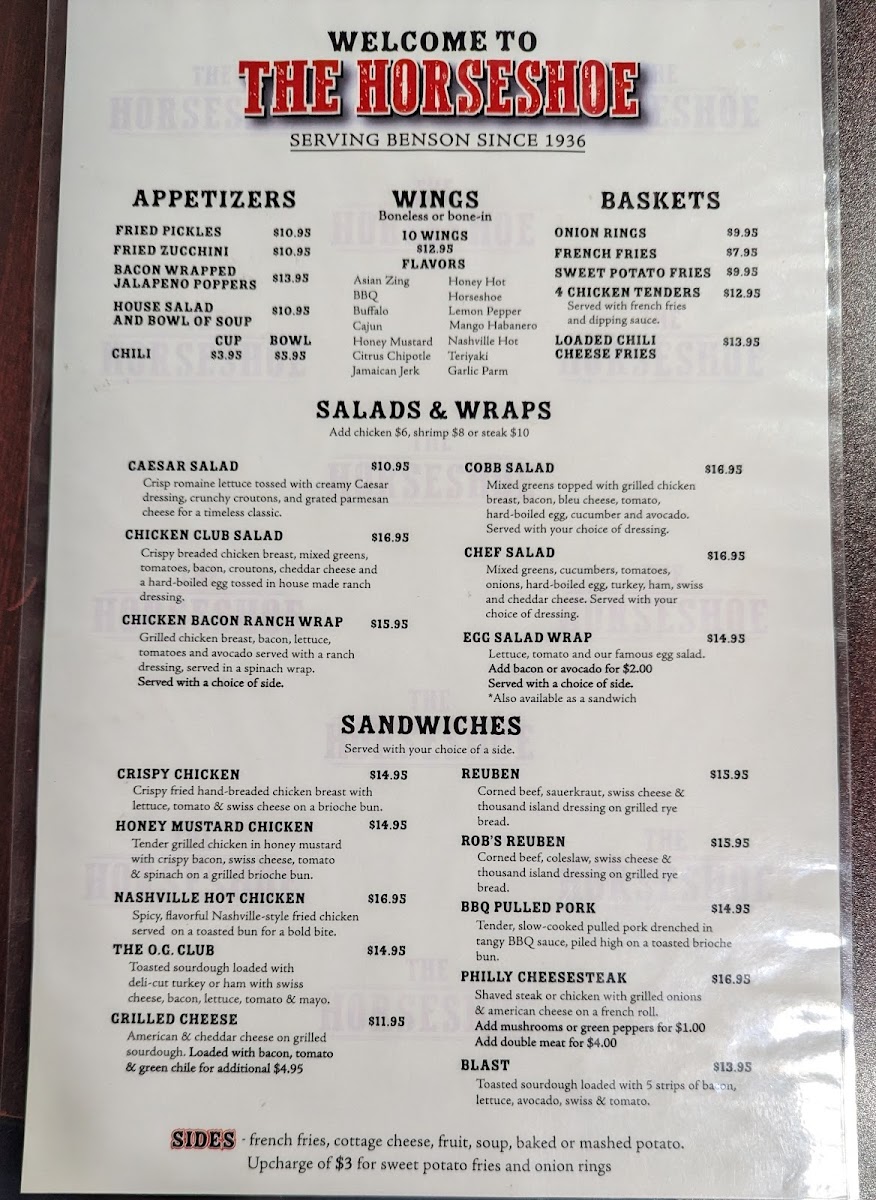 The Horseshoe Menu - Image 2